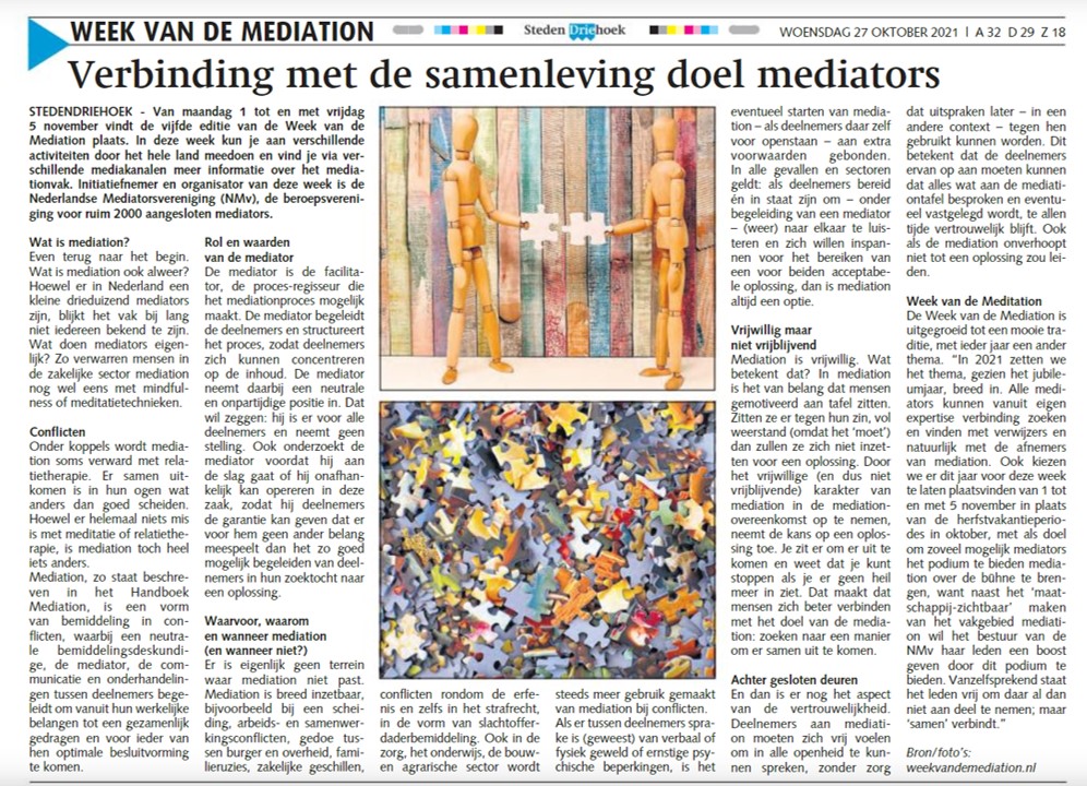 Week van de Mediation Week van de Mediation